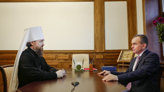 Вениамин Кондратьев поздравил митрополита Григория с днем рождения