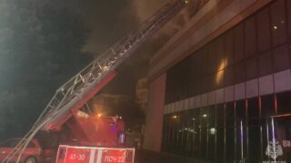 В Краснодаре рядом с ТЦ «Красная Площадь» произошёл пожар