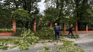 В Краснодаре продолжают устранять последствия урагана