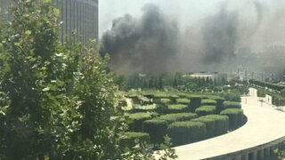 Пожар в парке Галицкого потушили в Краснодаре