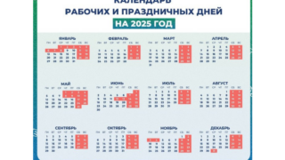 Календарь выходных и праздников на 2025 год подготовили в российском Минтруда