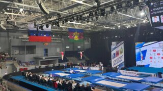 В Краснодаре проводят международные соревнования по прыжкам на батуте имени Виталия Дубко