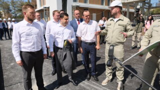 Вениамин Кондратьев и Никита Стасишин проинспектировали новые очистные сооружения в Геленджике