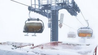 Первый снег выпал на Красной поляне