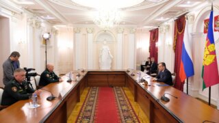 Вениамин Кондратьев встретился с новым начальником Главного управления Росгвардии по Краснодарскому краю Сергеем Токаревым