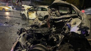 Женщина с ребенком заживо сгорели в автомобиле в результате ДТП в Краснодаре