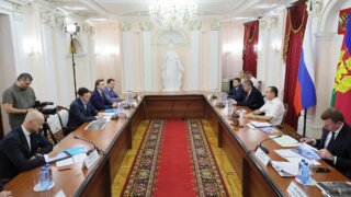 Вениамин Кондратьев обсудил с главой ВТБ Инфраструктурный Холдинг Антоном Новиковым строительство Северного обхода Новороссийска